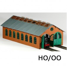 PS-LS-014 HO/OO Laser-Cut Double Engine Loco Shed Kit (Long)
